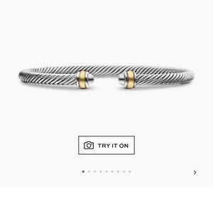 David Yurman Silver and Gold Accented Bracelet